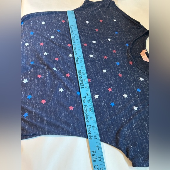SJS open shoulder Star print top size small - Picture 9 of 10